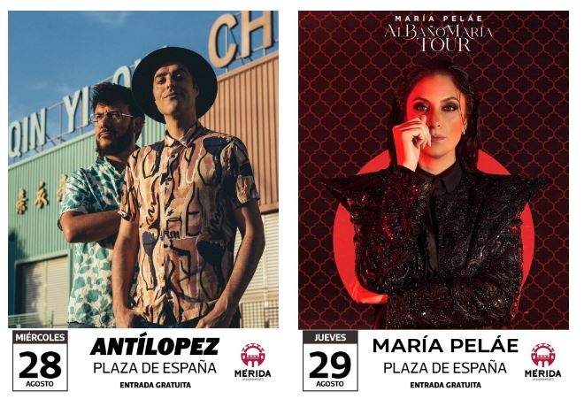El Ayuntamiento presenta los conciertos gratuitos de Antílopez y María Peláe que tendrán lugar durante la Feria en la Plaza de España