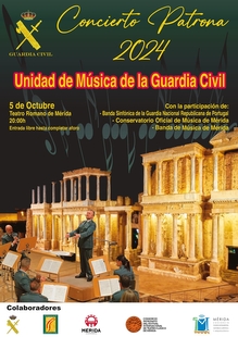 La Unidad de Música de la Guardia Civil ofrece en el Teatro Romano un concierto con motivo de los actos de la Patrona del cuerpo