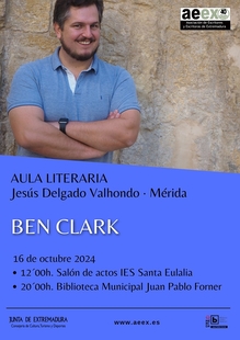 Ben Clark abre la temporada del Aula Literaria “Jesús Delgado Valhondo” el próximo miércoles