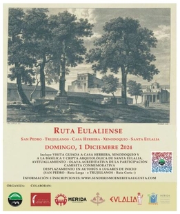 El Club de Senderismo Emerita Augusta organiza una Ruta Eulaliense desde San Pedro de Mérida y Trujillanos el próximo 1 de diciembre