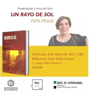 Pepa Pinar presenta en la biblioteca municipal su obra Un rayo de sol