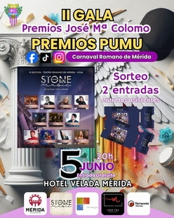 La II Gala de los “Premios PUMU” se traslada al Hotel Velada Mérida ante la gran acogida del público